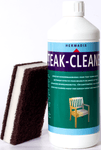 Hermadix teak-cleaner 1 ltr + schuurpad 8x13x3 cm